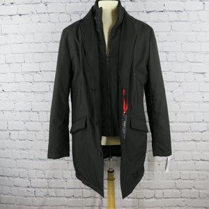 NWT - Men's Modern Fit Robert Raincoat Jacket - Black